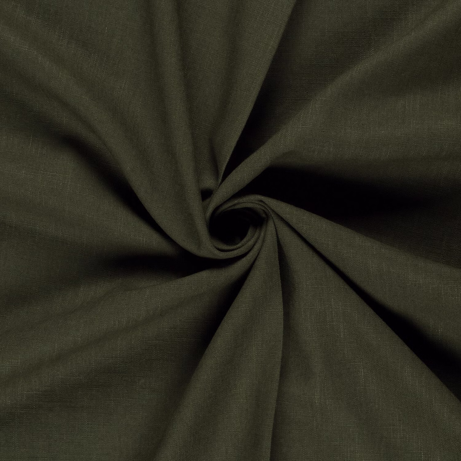 Linen Cotton Fabric – Fir Green Elegance