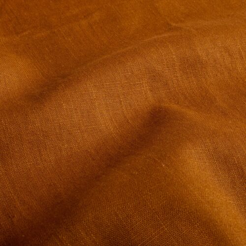 Linen Cotton Fabric – Solid Rust